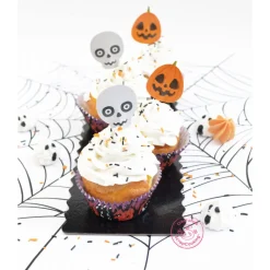 SCRAPCOOKING Moules En Papier|24 Caissettes Cupcake + 24 Cake Toppers Halloween