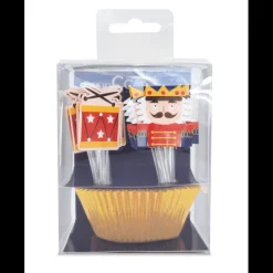SCRAPCOOKING Moules En Papier|24 Caissettes Cupcakes + 24 Cake Toppers Casse Noisette