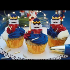 SCRAPCOOKING Moules En Papier|24 Caissettes Cupcakes + 24 Cake Toppers Casse Noisette