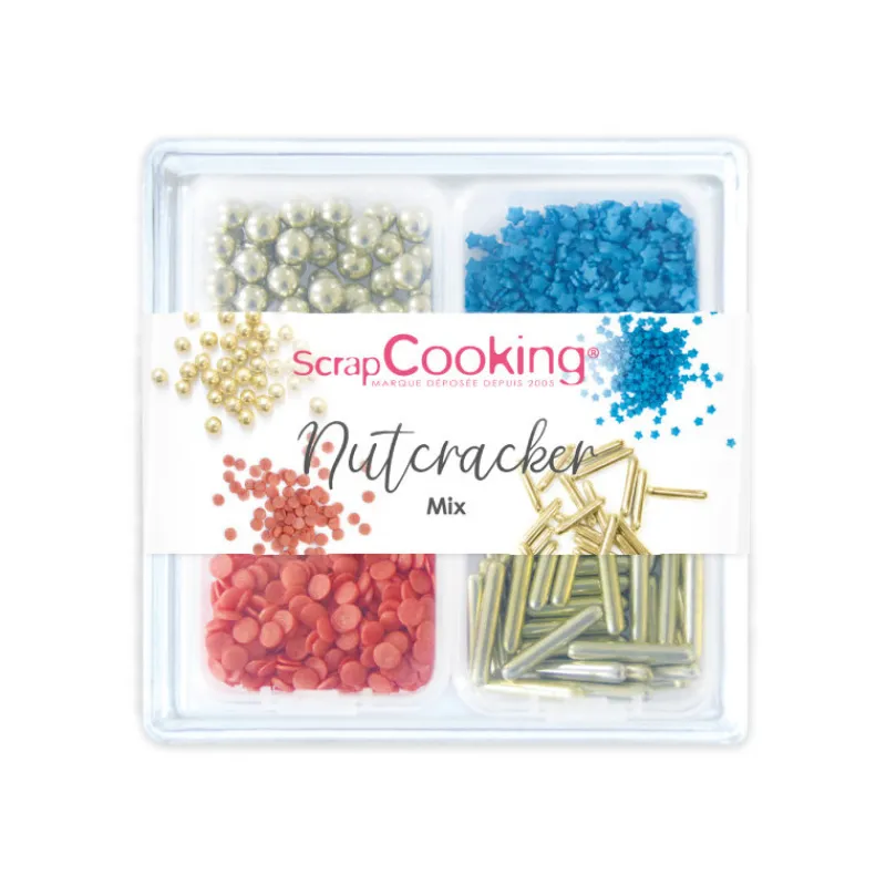 SCRAPCOOKING Décoration Comestible|4 Décors en Sucre Nutcracker Mix 45 g
