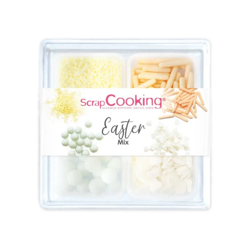 SCRAPCOOKING Décoration Comestible|4 Décors en Sucre Pâques Mix 59 g