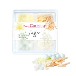 SCRAPCOOKING Décoration Comestible|4 Décors en Sucre Pâques Mix 59 g