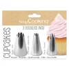 SCRAPCOOKING Douilles Pâtisserie|3 Douilles Pâtissières pour Cupcakes