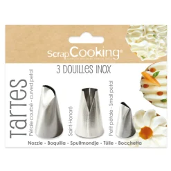 SCRAPCOOKING Douilles Pâtisserie|3 Douilles Pâtissières pour Tartes
