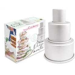 SCRAPCOOKING Moules À Gâteaux|3 Moules Pièce Montée Aluminium