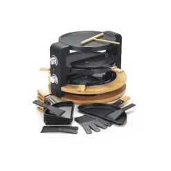 KITCHENCHEF Crêpière Eléctrique|Appareil à Raclette Multifonction, Grill & Crêpière