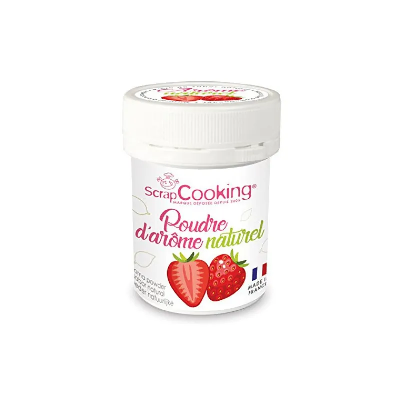 SCRAPCOOKING Arômes Alimentaires|Arôme Naturel en Poudre Fraise 15 g