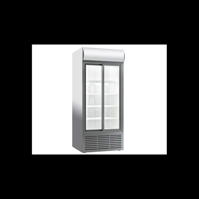 KLIMASAN Buffet Self Service|Armoire à Boisson Réfrigérée Positive 680 L 2 Portes vitrée