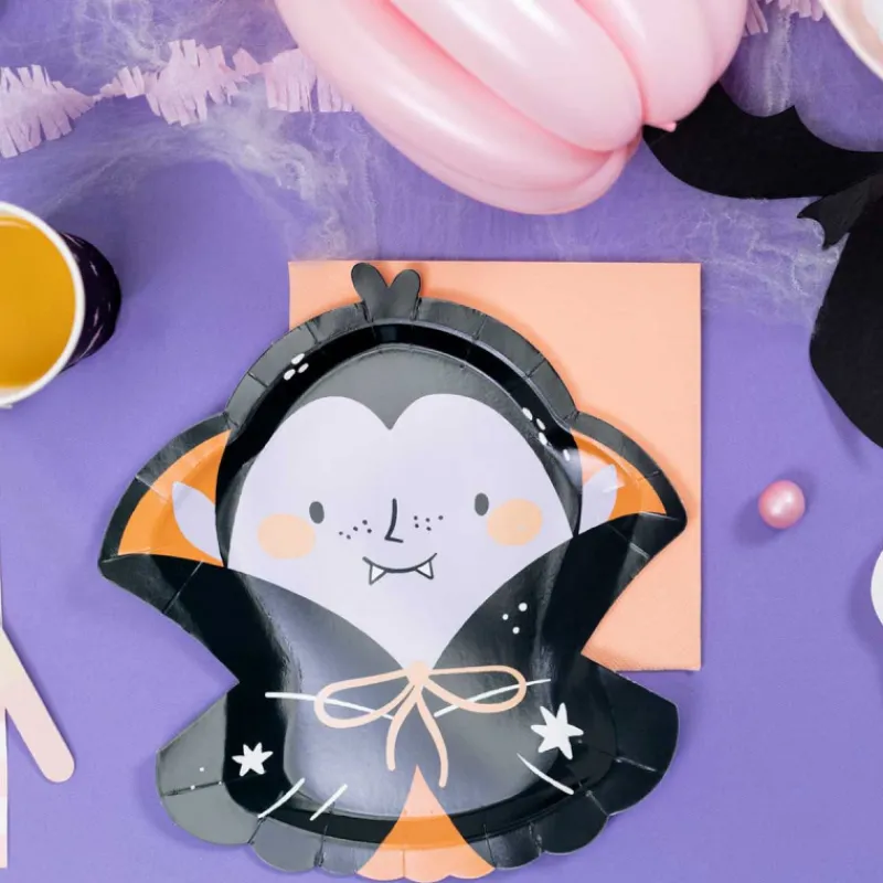 FUNCAKES Vaisselle|Assiettes en Carton Dracula Partydeco (x6)