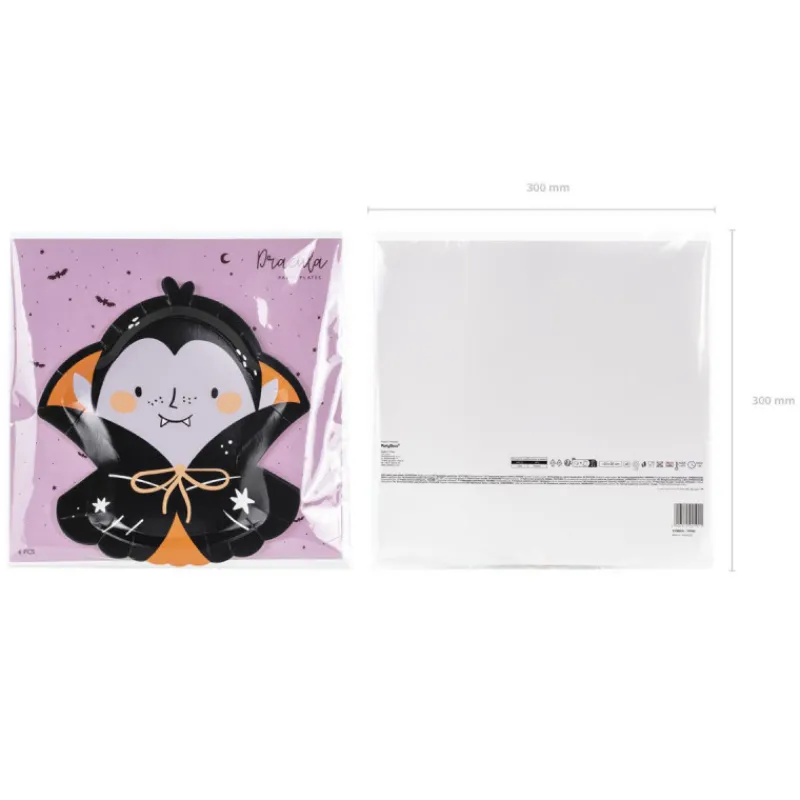FUNCAKES Vaisselle|Assiettes en Carton Dracula Partydeco (x6)
