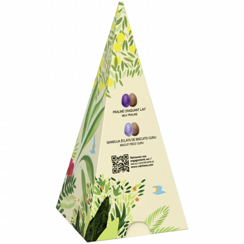 VALRHONA Chocolats À Offrir|Assortiment Œufs en Chocolat au Lait Praliné et Gianduja 100 g