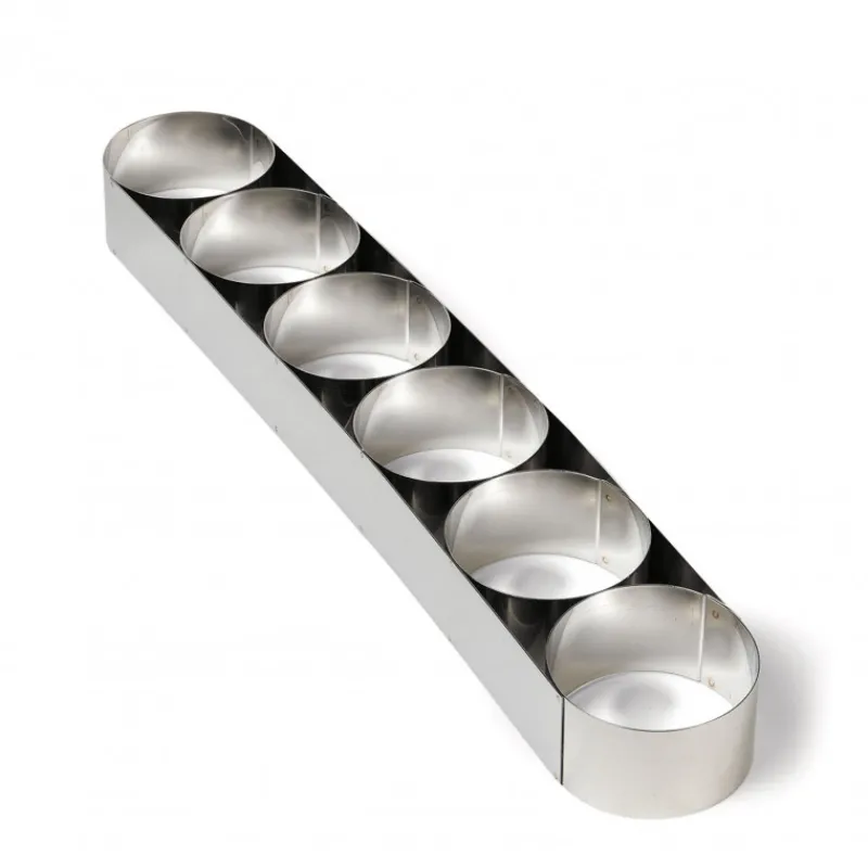 GOBEL Cercle À Patisserie|Attelage 6 Cercles à Mousse H 4 cm