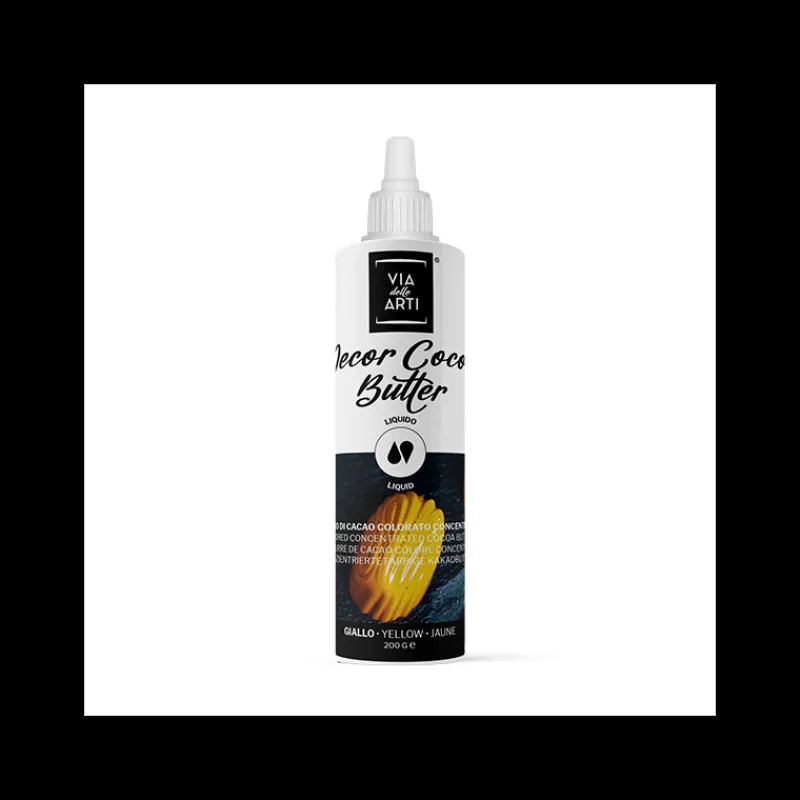 CUISINEADDICT Colorants Alimentaires|Beurre de Cacao Coloré Jaune 200 g Via delle Arti