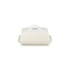 LE CREUSET Servir, Présenter|BeurrierCéramique avec Couvercle Meringue