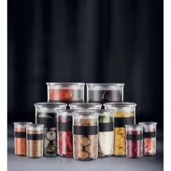 BODUM Conservation|Bocal Plastique 1 L avec Couvercle (x2) PRESSO