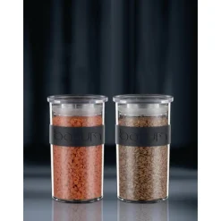 BODUM Conservation|Bocal Plastique 250 ml avec Couvercle (x4) PRESSO