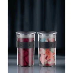 BODUM Conservation|Bocal Plastique 250 ml avec Couvercle (x4) PRESSO