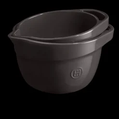 EMILE HENRY Bassines De Cuisine|Bol Pâtissier en Céramique 3,5 L Fusain