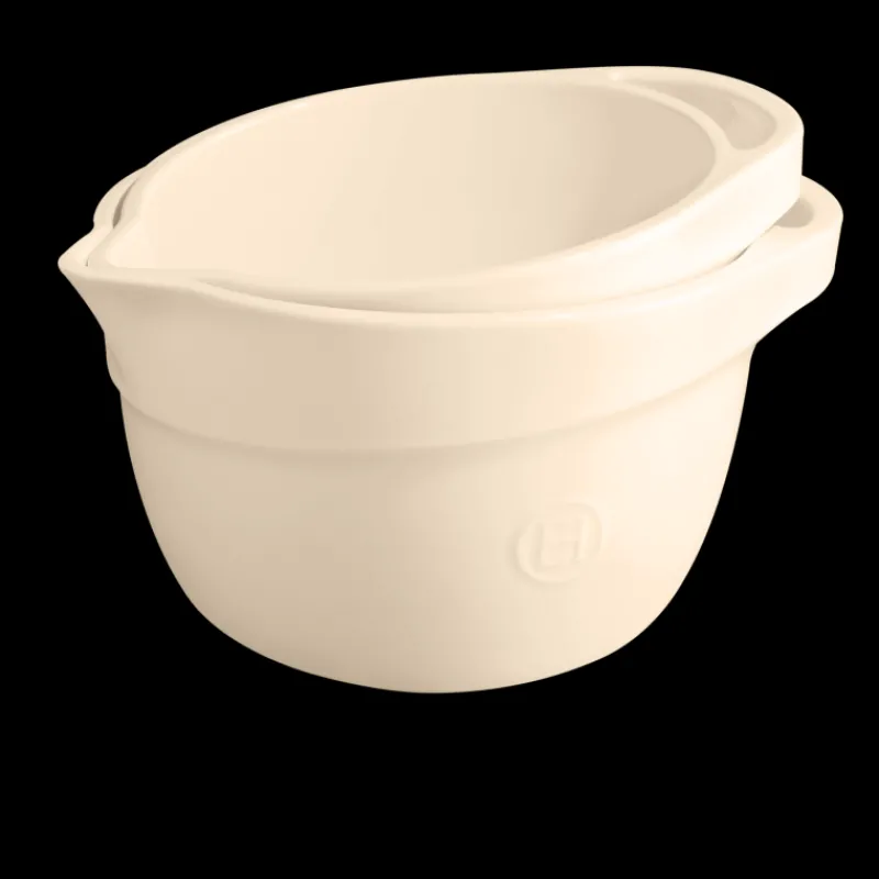 EMILE HENRY Bassines De Cuisine|Bol Pâtissier en Céramique 2,5 L Argile