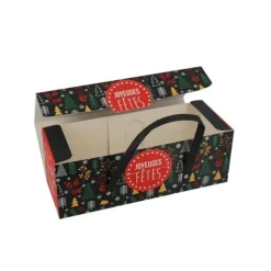 PATISDECOR Emballage Alimentaire|Boîte à Bûche 25 x 11 cm Scandinave Patisdécor