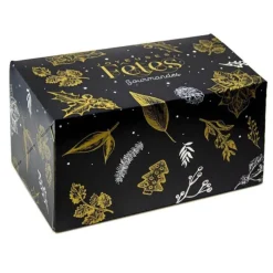 CUISINEADDICT Emballage Alimentaire|Boîte à Bûche 30x11cm Noël Féerique (x25)