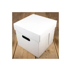 FUNCAKES Emballage Alimentaire|Boîte à Gâteau Carré 25.5x25.5cm H.25cm (x1)