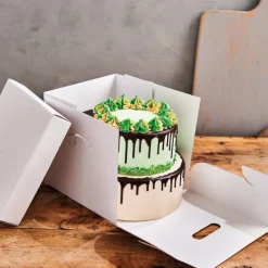 FUNCAKES Emballage Alimentaire|Boîte à Gâteau Carré 25.5x25.5cm H.25cm (x1)