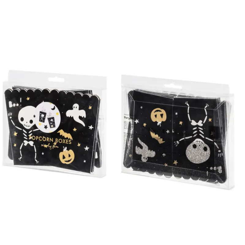 PARTYDECO Emballage Alimentaire|Boîte à Pop-Corn en Papier Halloween PartyDéco (x6)
