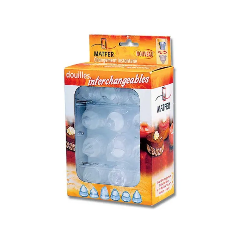 MATFER Douilles Pâtisserie|Boîte de 10 Douilles Interchangeables