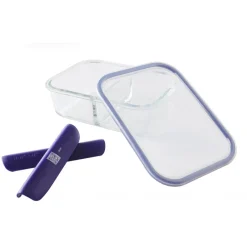 MASTRAD Conservation|Boîte de Conservation Connectée avec Compartiments 1,45 L Bleu Stor'eat