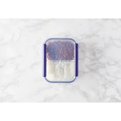 MASTRAD Conservation|Boîte de Conservation Connectée avec Compartiments 1,45 L Bleu Stor'eat