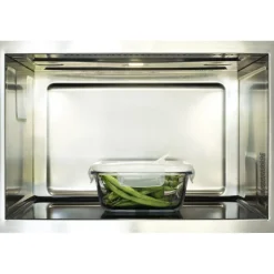 PEBBLY Plat De Cuisson|Conservation|Boîte de Conservation en Verre Carré 800 ml