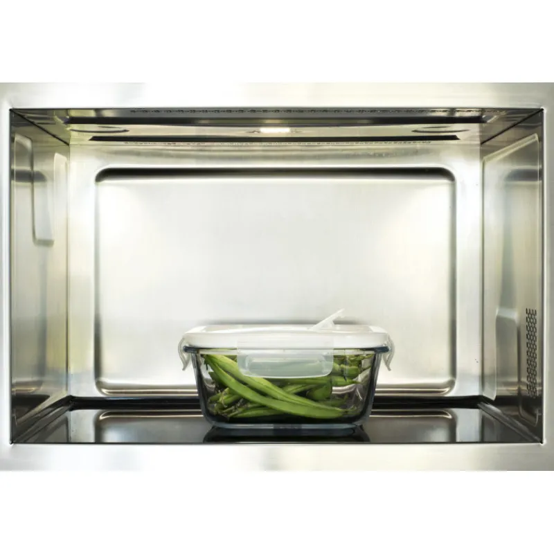 PEBBLY Plat De Cuisson|Conservation|Boîte de Conservation en Verre Carré 800 ml