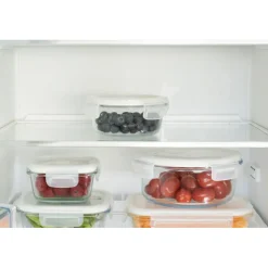 PEBBLY Plat De Cuisson|Conservation|Boîte de Conservation en Verre Rond 400 ml