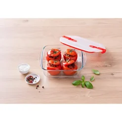 PYREX Conservation|Boîte de Conservation en Verre Carrée 14 x 12 cm 0,35 L Cook & Heat