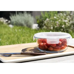 PEBBLY Plat De Cuisson|Conservation|Boîte de Conservation en Verre Rond 950 ml