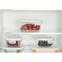 PEBBLY Plat De Cuisson|Conservation|Boîte de Conservation en Verre Rond 950 ml