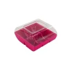 GATODECO Emballage Alimentaire|Boîte Fuchsia pour 6 Macarons Gatodéco