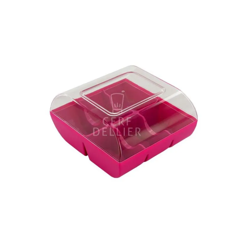 GATODECO Emballage Alimentaire|Boîte Fuchsia pour 6 Macarons Gatodéco