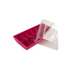 GATODECO Emballage Alimentaire|Boîte Fuchsia pour 12 Macarons Gatodéco