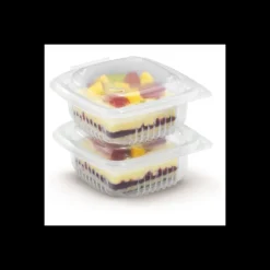 CUISINEADDICT Conservation|Boîte Plastique avec Couvercle 375 ml 12,3 x 11,4 cm x H 6,6 cm (x50) Ondipack