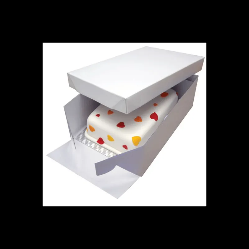 PME Emballage Alimentaire|Boîte Pâtissière avec Support à Gâteau Rectangulaire 38 x 27,8 cm