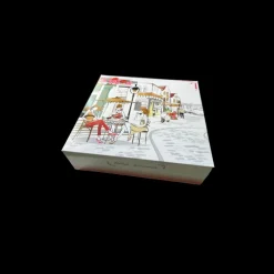 CUISINEADDICT Emballage Alimentaire|Boîte pâtissière Balade Gourmande - 28 x H 8 cm - (x50)