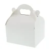CUISINEADDICT Emballage Alimentaire|Boîte Pâtissière Blanche avec Poignées - 20 x 18 x H 7 cm - (x50)