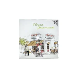 CUISINEADDICT Emballage Alimentaire|Boîte pâtissière Pause Gourmande - 18 x H 5 cm - (x50)