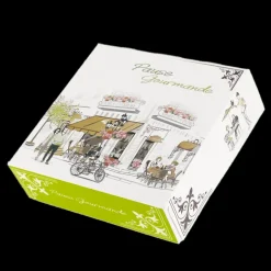 CUISINEADDICT Emballage Alimentaire|Boîte pâtissière Pause Gourmande - 20 x H 5 cm - (x50)