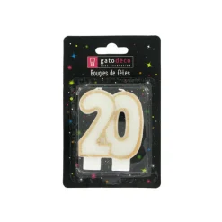 GATODECO Décoration Gâteau|Bougie Anniversaire 20 ans Gatodéco