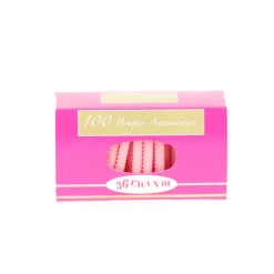 CUISINEADDICT Décoration Gâteau|Bougie anniversaire torsadée Rose (x100)