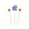 GATODECO Décoration Gâteau|Bougie Chiffre 3 avec 2 bougies étoiles Gatodéco