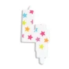 SCRAPCOOKING Décoration Gâteau|Bougie Chiffre 4 Blanche à Etoiles Multicolores